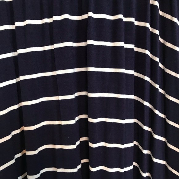 By & By Navy and White Striped Maxi Skirt - Picture 2 of 3